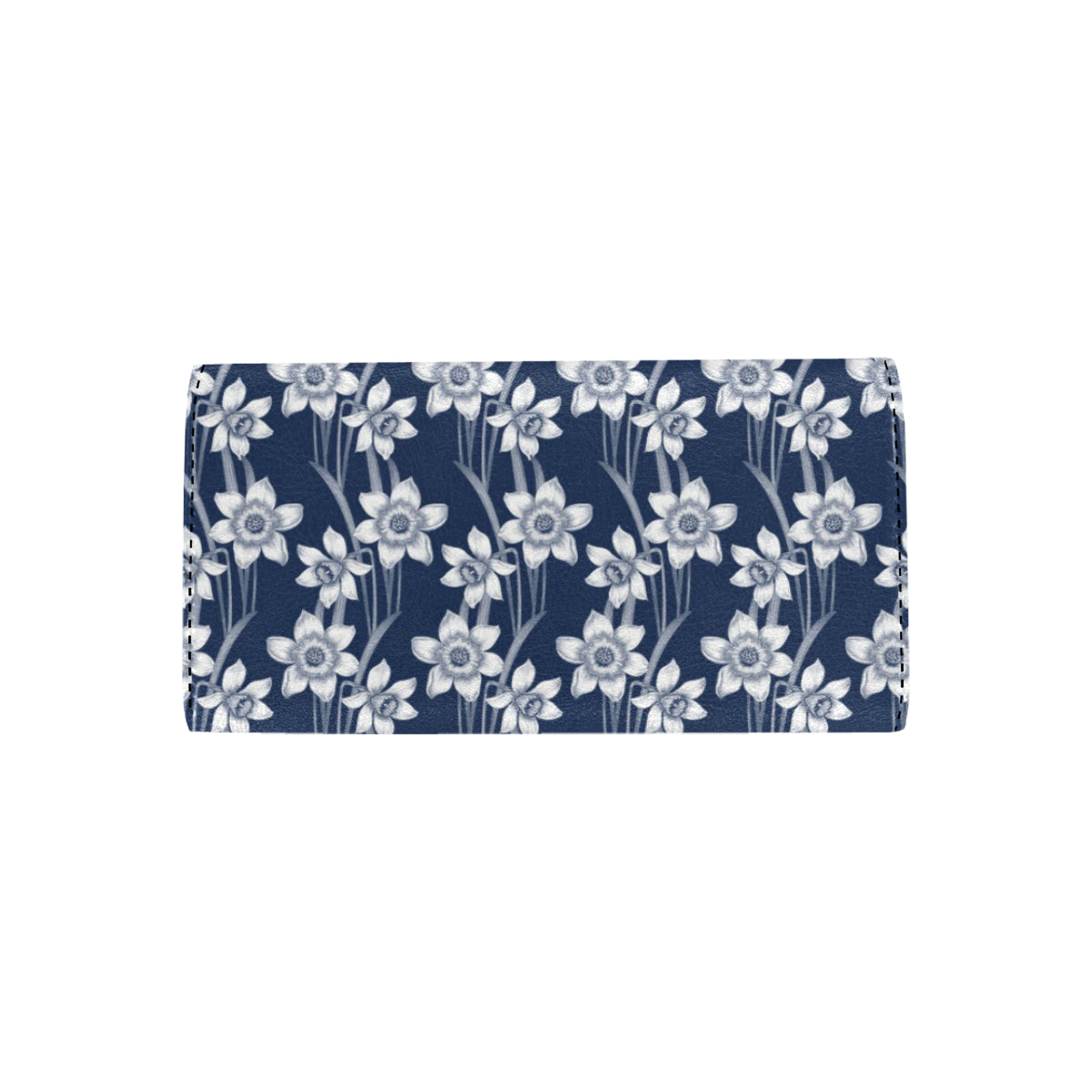 Daffodils Pattern Print Design DF09 Women's Trifold Wallet
