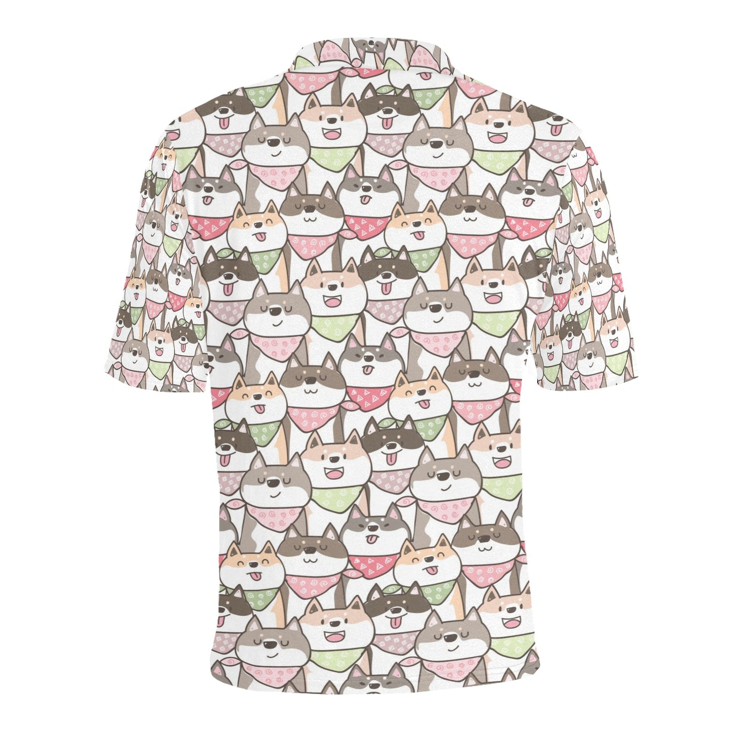 Shiba Inu Print Design LKS305 Men Polo Shirt