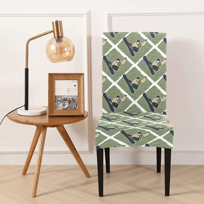 Snowboard Man Print Design LKS302 Dining Chair Slipcover