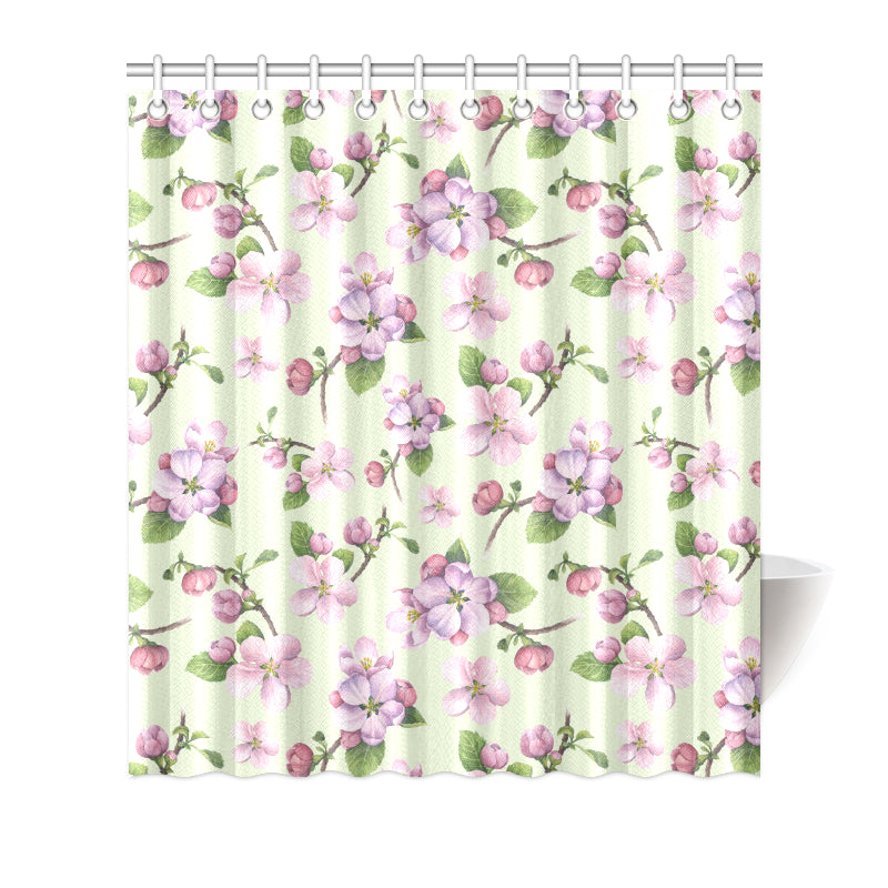 Apple blossom Pattern Print Design AB05 Shower Curtain