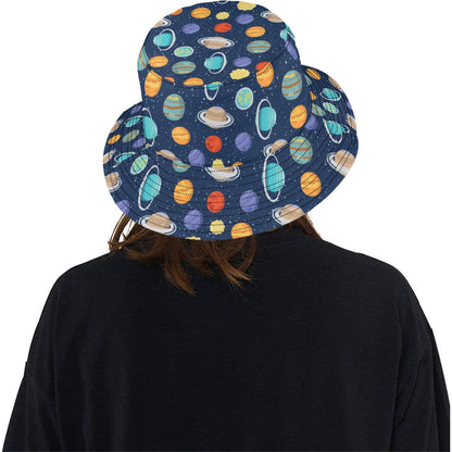 Planet With Star Print Design LKS303 Unisex Bucket Hat
