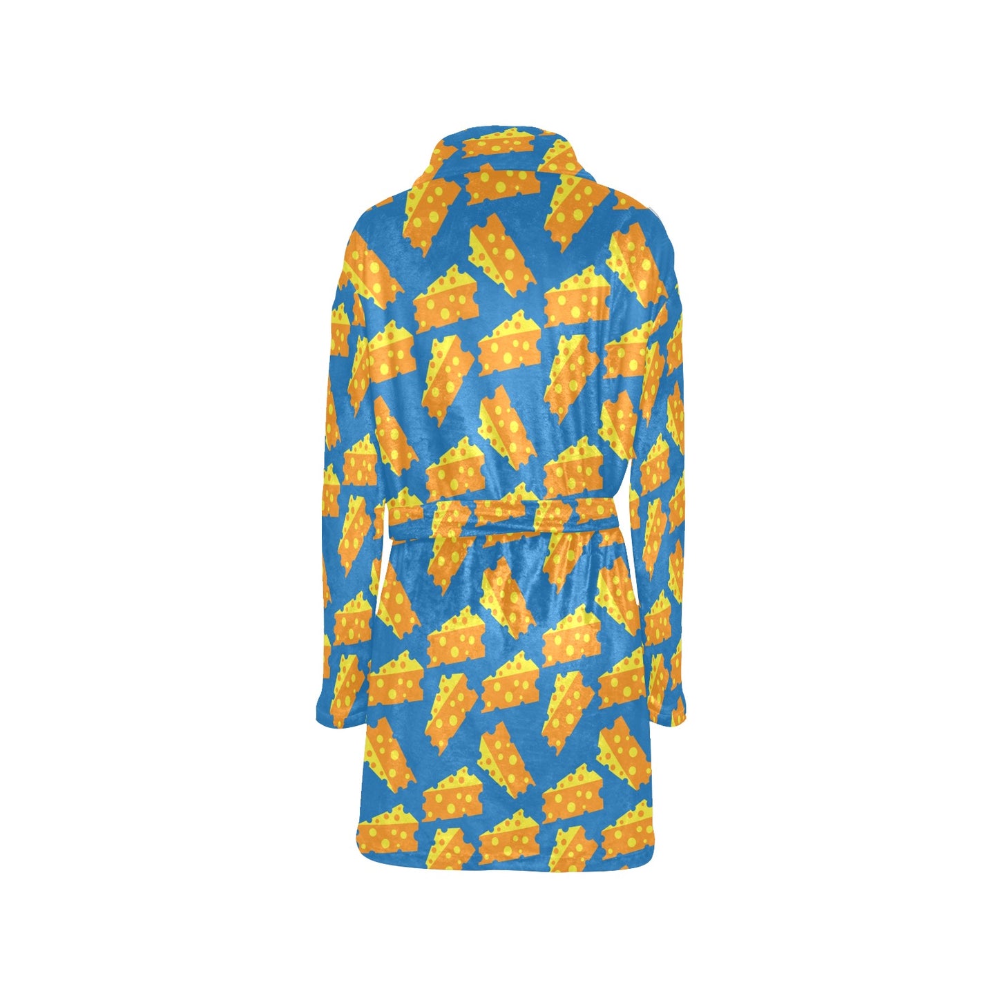 Cheese Pattern Print Design 05 Women's Fleece Robe