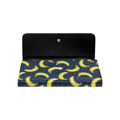 Banana Pattern Print Design BA09 Women's Trifold Wallet