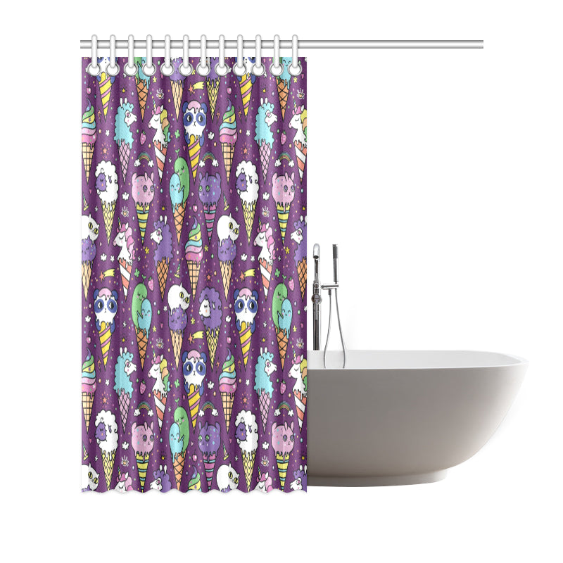 Ice Cream Pattern Print Design IC07 Shower Curtain