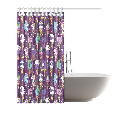 Ice Cream Pattern Print Design IC07 Shower Curtain
