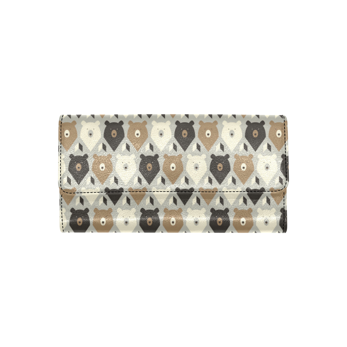 Bear Pattern Print Design 04 Women's Trifold Wallet