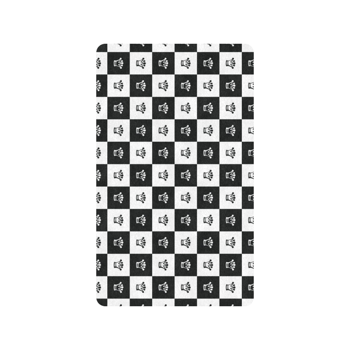 Checkered Flag Crown Pattern Rubber Doormat