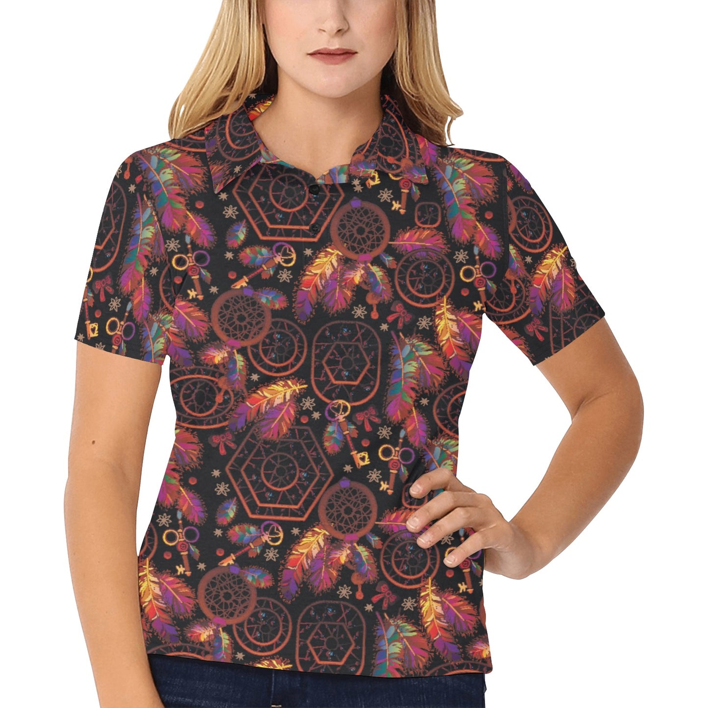 Dream catcher native american Women's Polo Shirt
