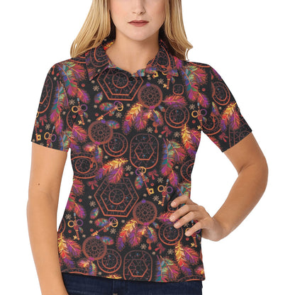 Dream catcher native american Women's Polo Shirt