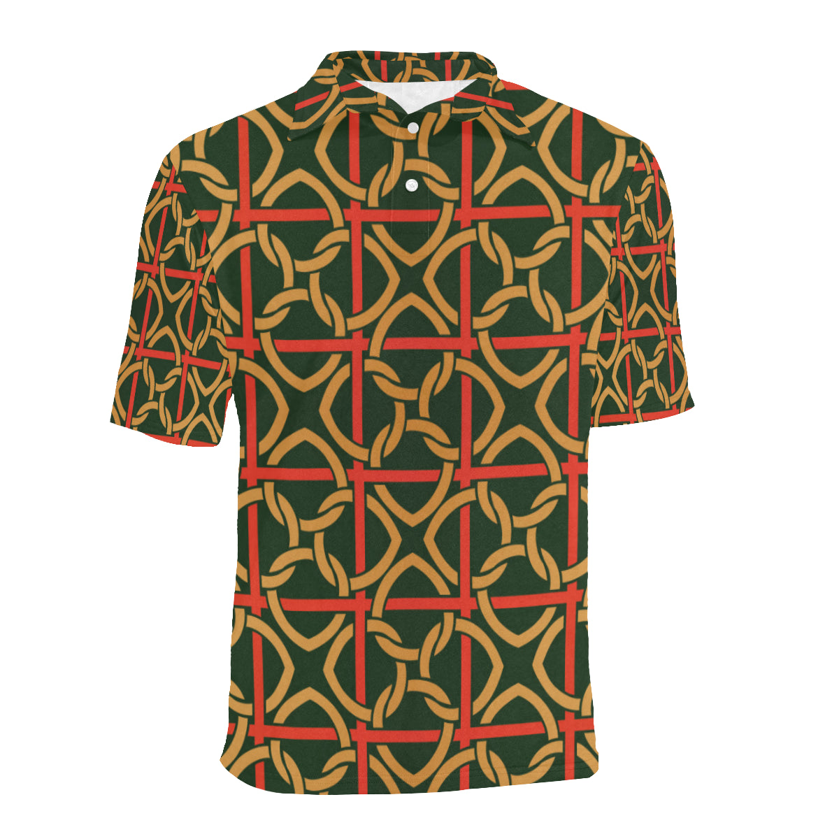 Irish Pattern Print Design 01 Men Polo Shirt