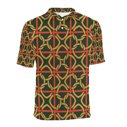 Irish Pattern Print Design 01 Men Polo Shirt