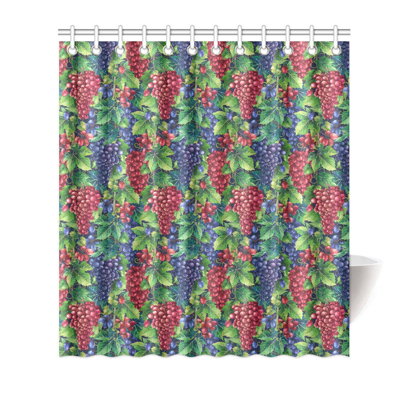 Grape Pattern Print Design GP02 Shower Curtain