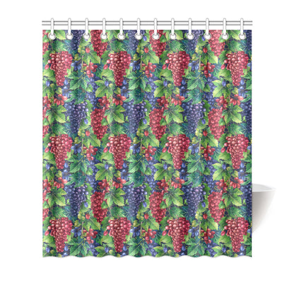 Grape Pattern Print Design GP02 Shower Curtain