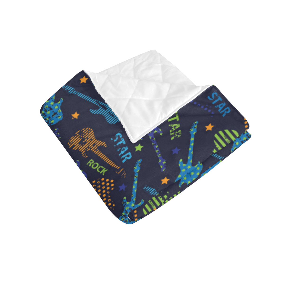 Rock and Roll Pattern Print Design A04 Premium Quilt