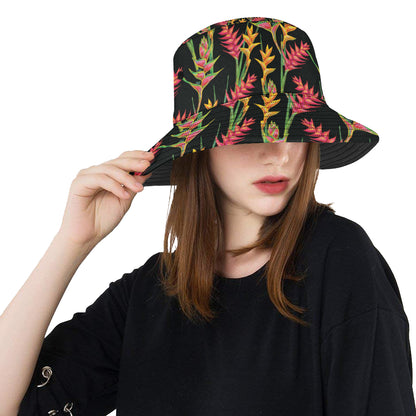 Heliconia Pattern Print Design HL01 Unisex Bucket Hat
