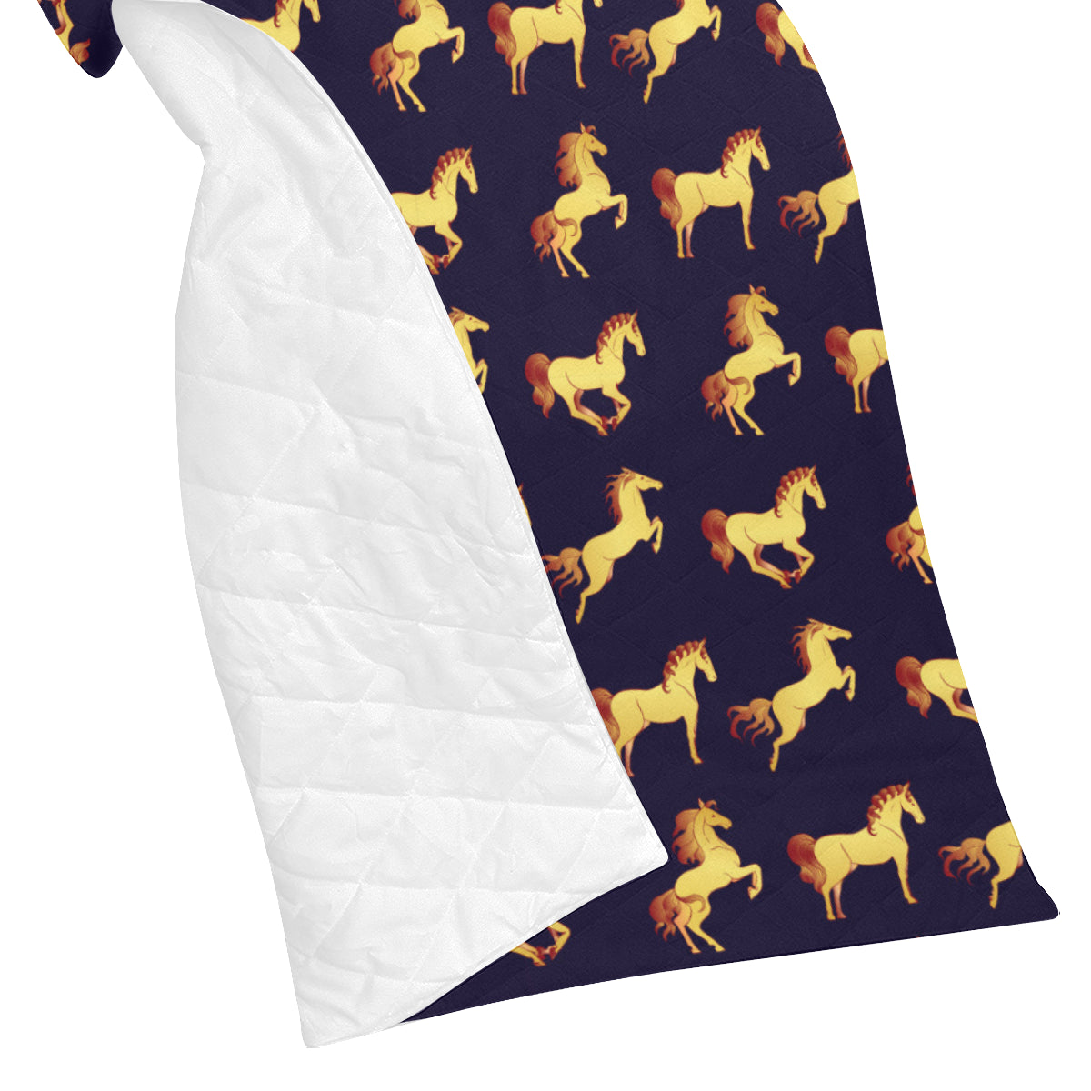 Gold Horse Pattern Premium Quilt