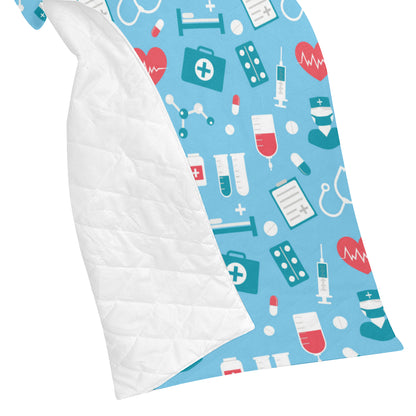 Nurse Pattern Print Design A03 Premium Quilt