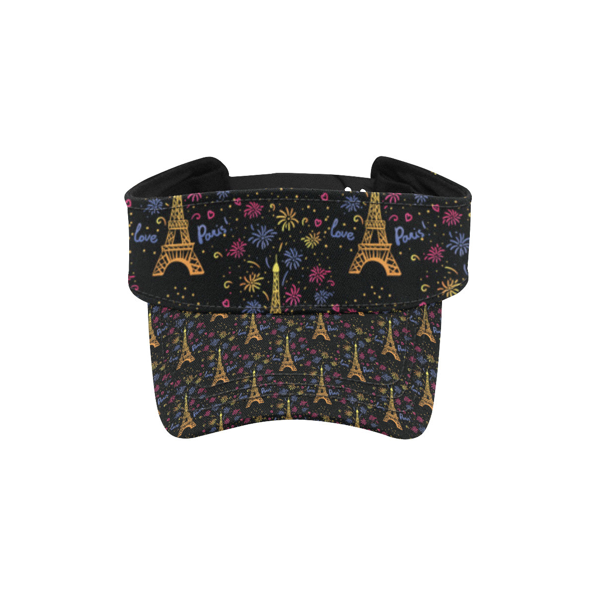 Eiffel Tower Love Paris Print Unisex Sun Visor