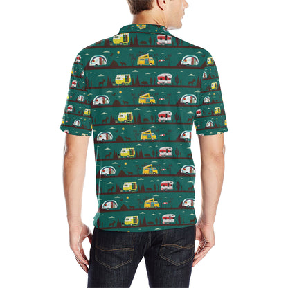 Camper Pattern Print Design 05 Men Polo Shirt