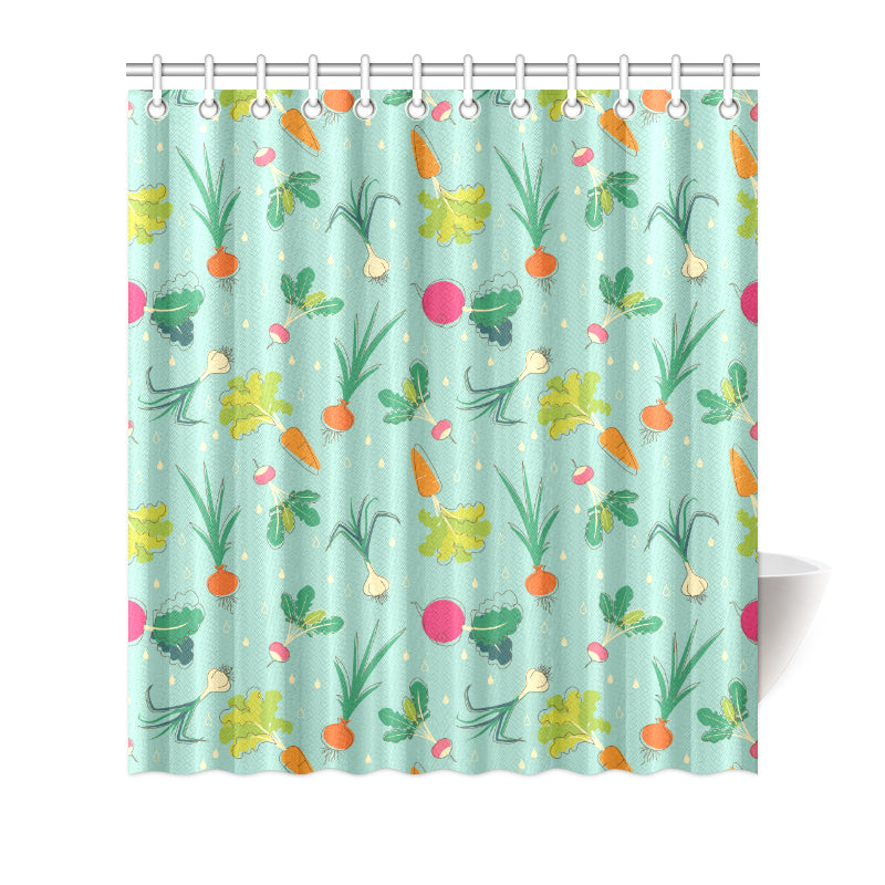 Radish Pattern Print Design A01 Shower Curtain