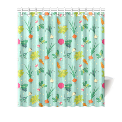 Radish Pattern Print Design A01 Shower Curtain