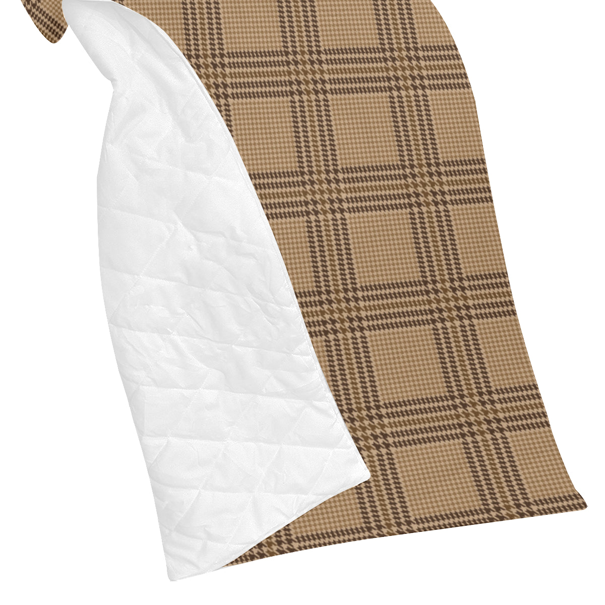Houndstooth Brown Pattern Print Design 04 Premium Quilt