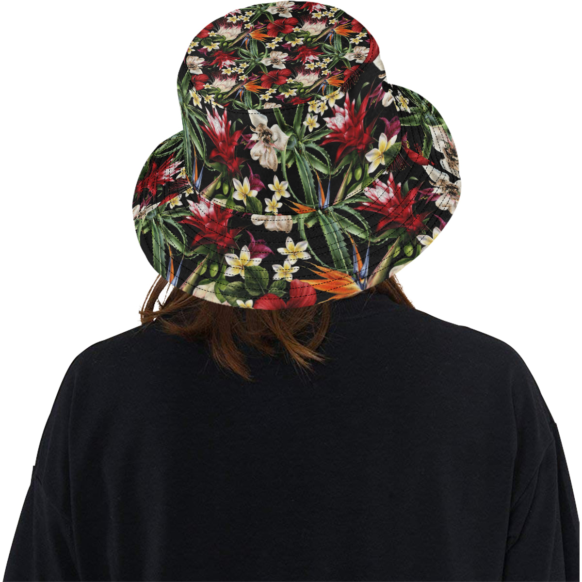 Summer Floral Pattern Print Design SF03 Unisex Bucket Hat