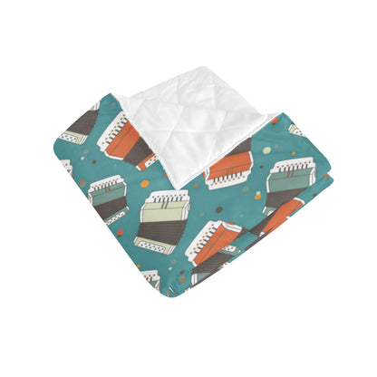 Accordion Pattern Print Design 02 Premium Quilt