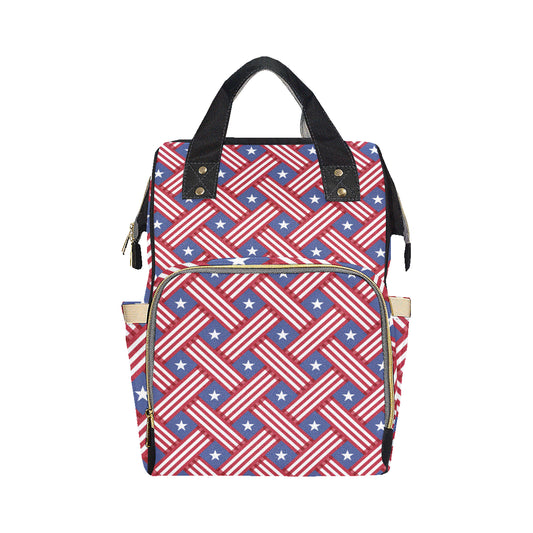 American flag Pattern Diaper Bag Backpack