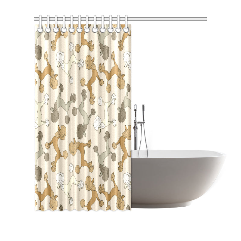 Poodle Pattern Print Design A01 Shower Curtain