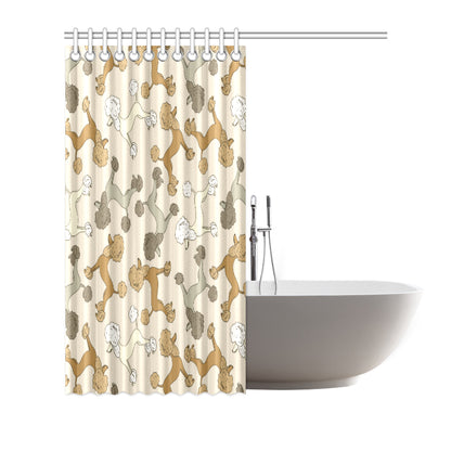 Poodle Pattern Print Design A01 Shower Curtain
