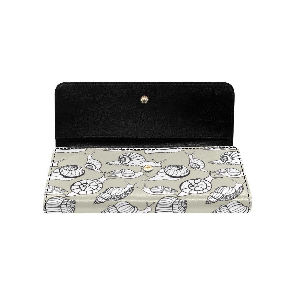 Snail Pattern Print Design 03 Women's Trifold Wallet