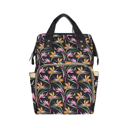 Tropical Flower Pattern Print Design TF017 Diaper Bag Backpack