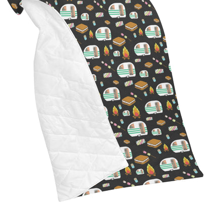Camper marshmallow Camping Design Print Premium Quilt