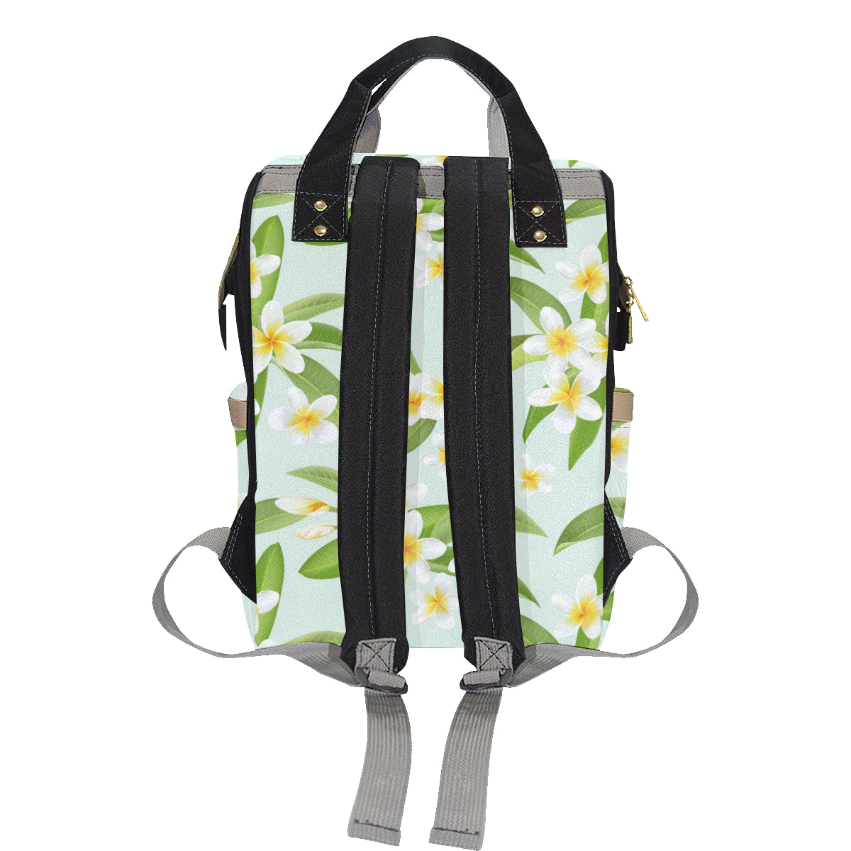 Yellow Plumeria Pattern Print Design PM024 Diaper Bag Backpack