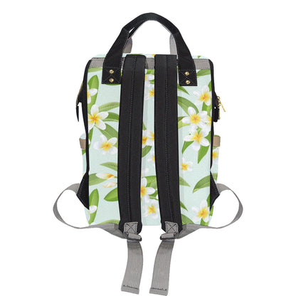Yellow Plumeria Pattern Print Design PM024 Diaper Bag Backpack