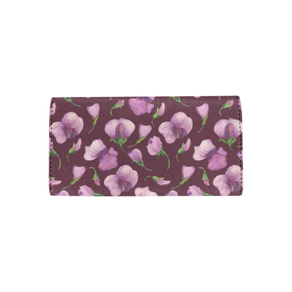 Peony Pattern Print Design PE010 Women's Trifold Wallet