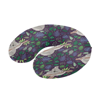 Koala Pattern Print Design 06 U-Shaped Travel Neck Pillow