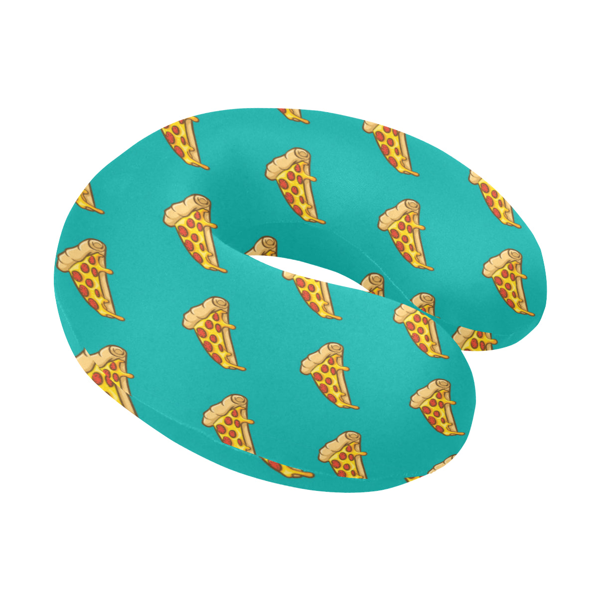 Pizza Pattern Print Design A03 U-Shaped Travel Neck Pillow