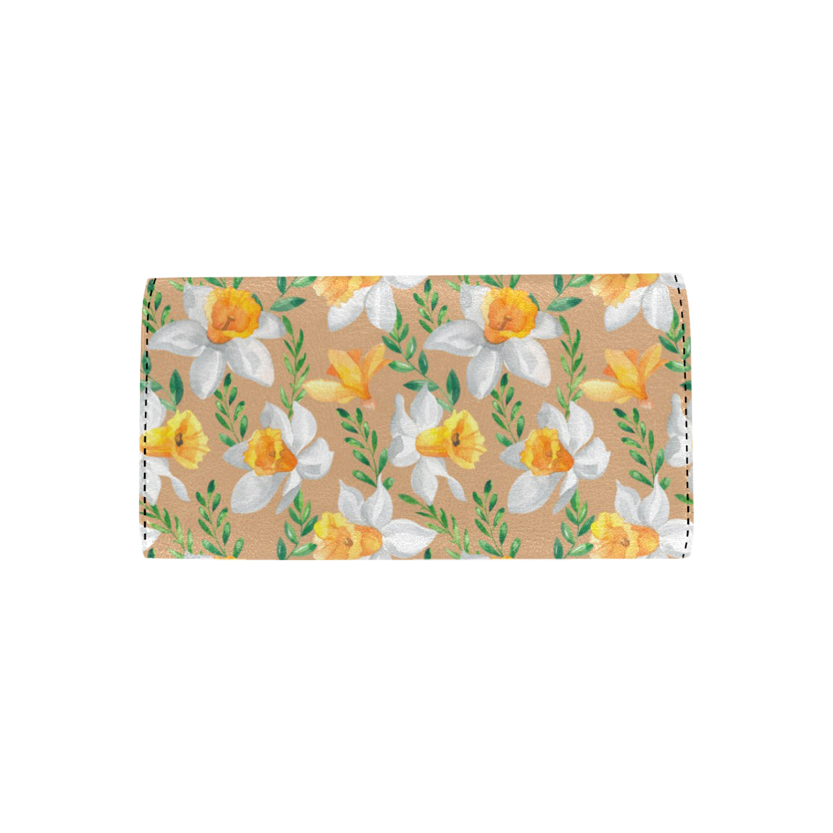 Daffodils Pattern Print Design DF04 Women's Trifold Wallet