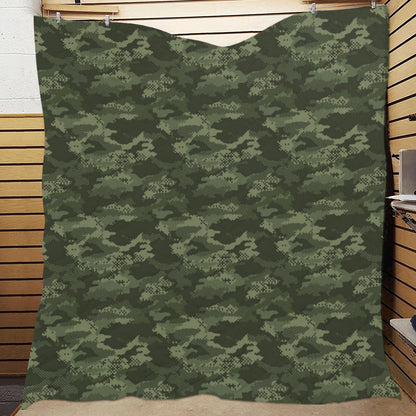 Army Camouflage Pattern Print Design 02 Premium Quilt