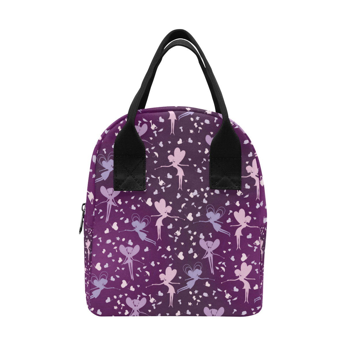 Fairy Pink Print Pattern Insulated Lunch Bag