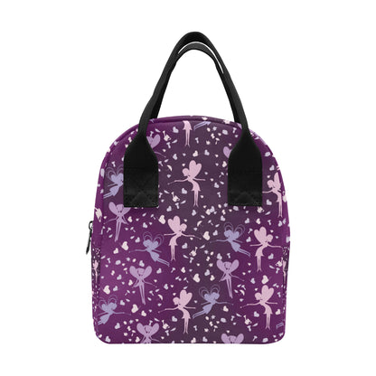 Fairy Pink Print Pattern Insulated Lunch Bag