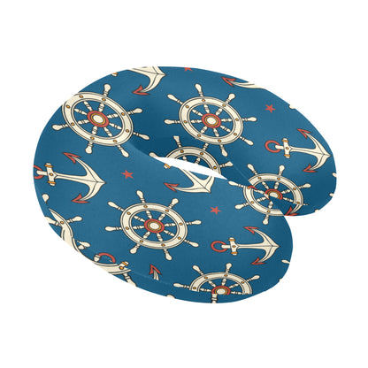 Anchor Pattern Print Design 02 U-Shaped Travel Neck Pillow