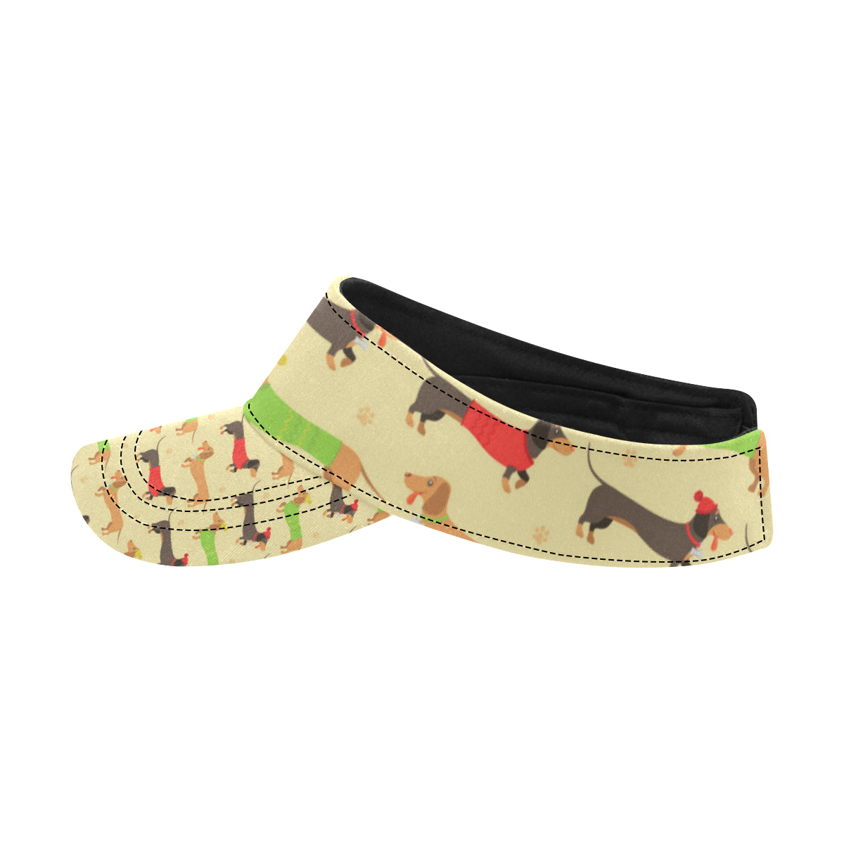 Dachshund Pattern Print Design 06 Unisex Sun Visor