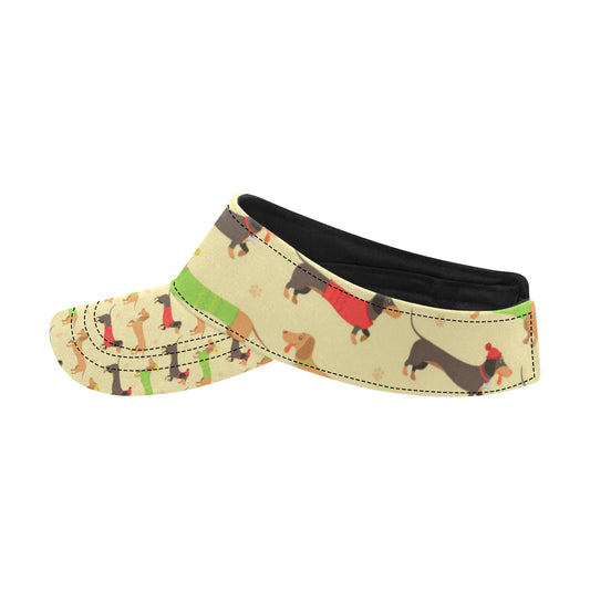 Dachshund Pattern Print Design 06 Unisex Sun Visor