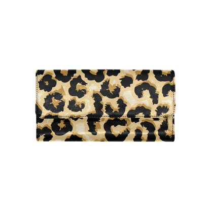 Jaguar Skin Pattern Print Design 02 Women's Trifold Wallet