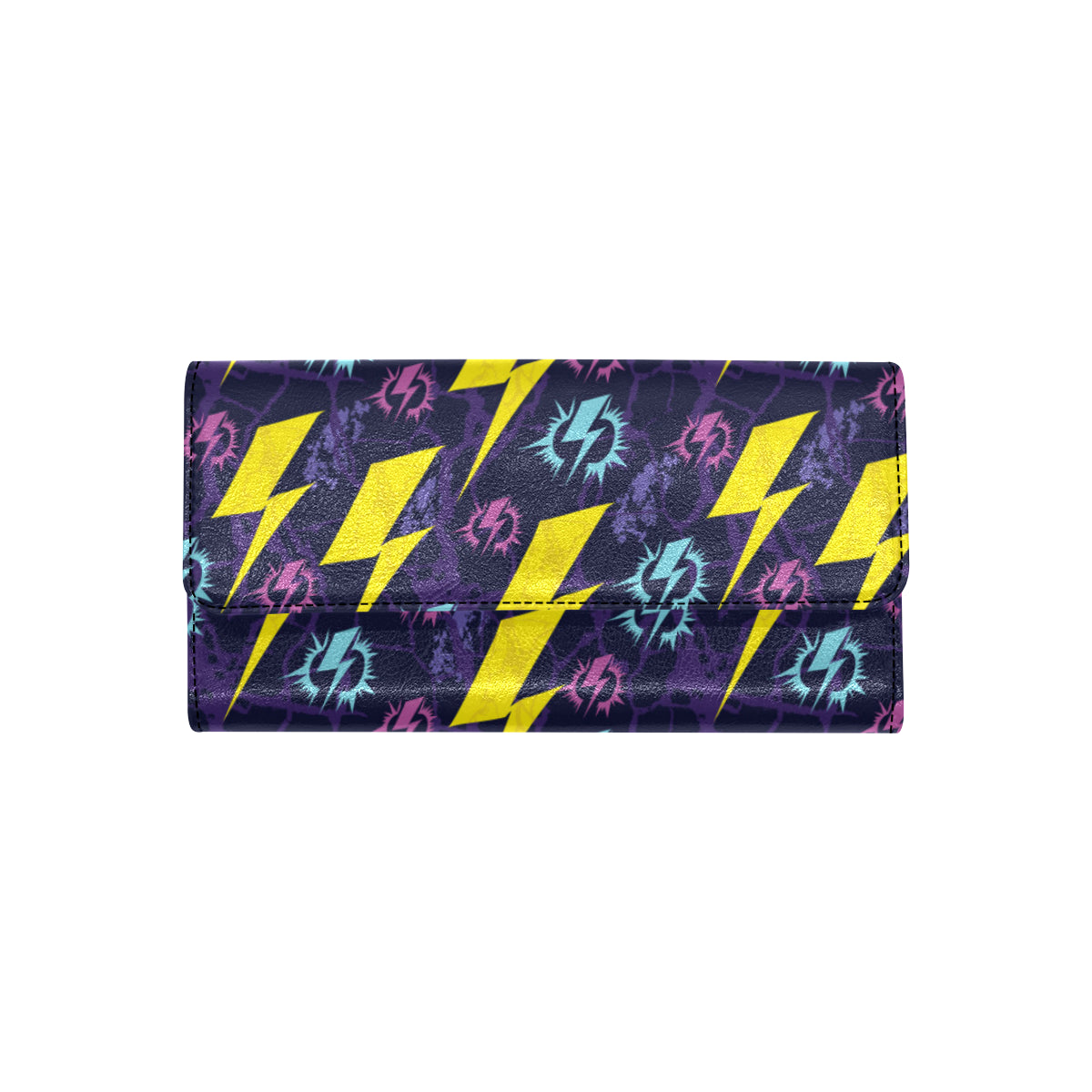 Lightning Thunder Pattern Print Design 01 Women's Trifold Wallet