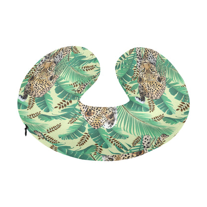 Leopard Pattern Print Design 03 U-Shaped Travel Neck Pillow