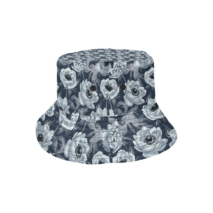 Anemone Pattern Print Design AM09 Unisex Bucket Hat